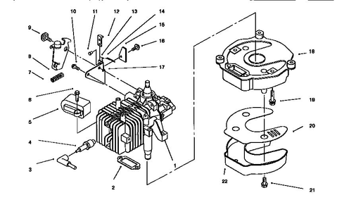 Engine Assembly 4 Diagram and Parts List for 10314 6900001 AND UP Lawn Boy Lawn Mower